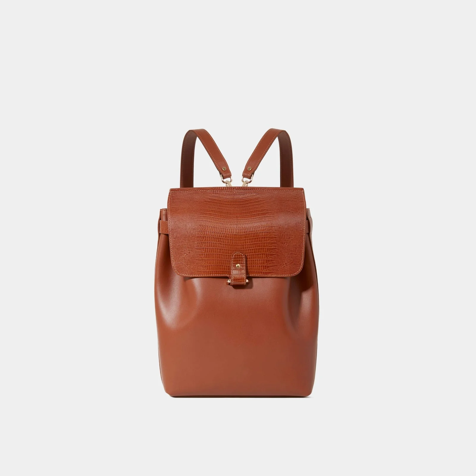 Le Backpack Printed Lizard Camel